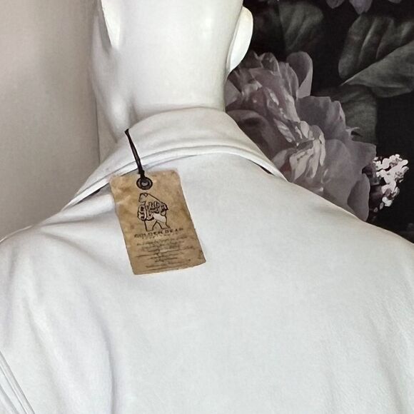 Golden Bear The Brannan - white Lapelled motor Jacket - Picture 4 of 6